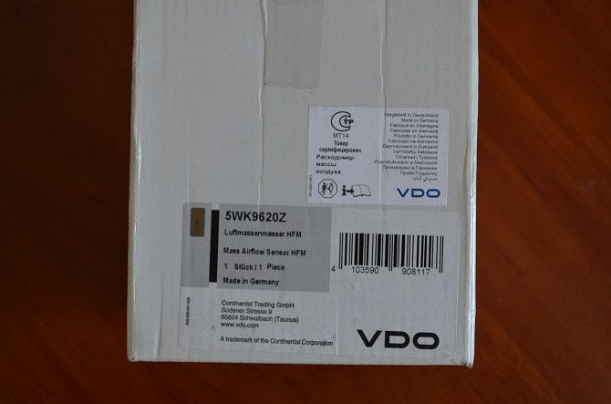 Расходомер воздуха VDO 5WK9620Z Новомосковск - изображение 1