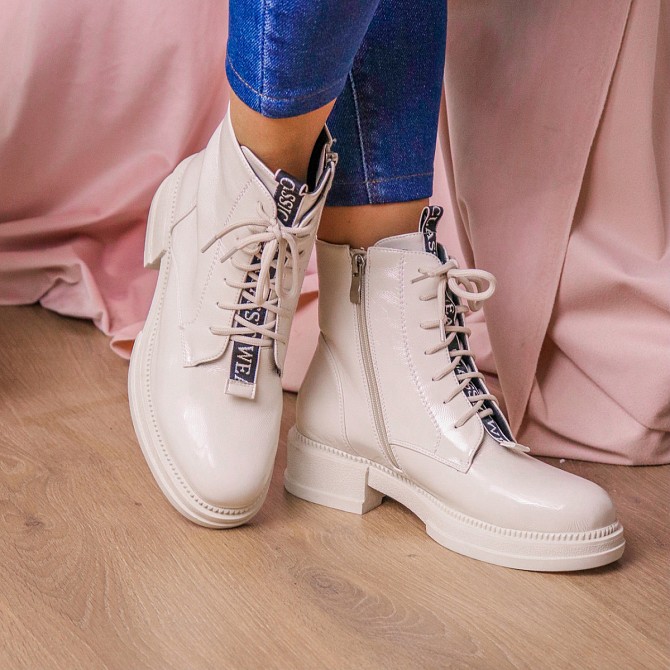 Ботинки женские Fashion Patchy 2163 40 размер 25,5 см Бежевый Киев - изображение 1