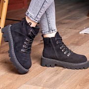Ботинки женские Fashion Tie 2449 41 размер 25 см Черный Киев