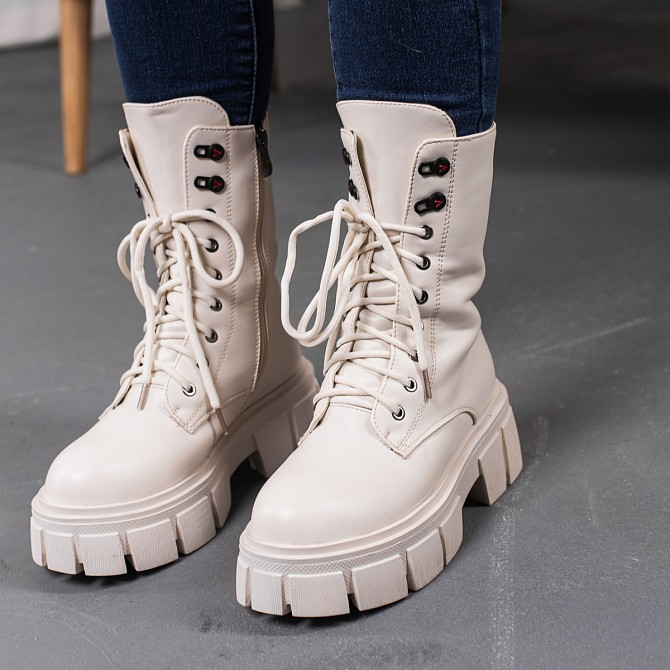 Ботинки женские зимние Fashion Steeltoe 3382 38 размер 24,5 см Бежевый Киев - изображение 1