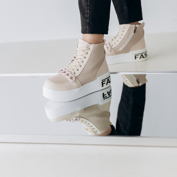 Ботинки женские зимние Fashion Sugar 3310 38 размер 23,5 см Бежевый Киев - изображение 1