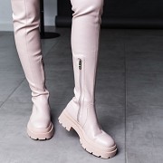 Ботфорты женские Fashion Alex 3472 40 размер 25,5 см Бежевый Киев