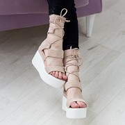 Женские босоножки Fashion Abrico 2739 38 размер 24,5 см Бежевый Киев