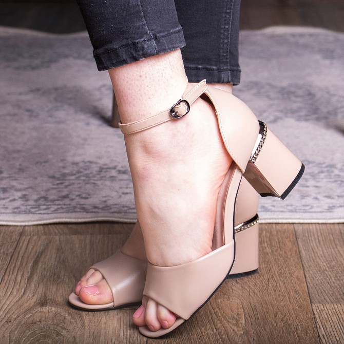 Женские босоножки Fashion Babester 2753 36 размер 24 см Бежевый Киев - изображение 1