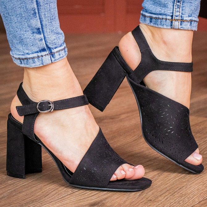 Женские босоножки Fashion Earline 2950 38 размер 24,5 см Черный Киев - изображение 1