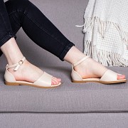 Женские босоножки Fashion Kaaisa 2838 39 размер 25 см Бежевый Киев