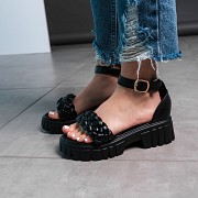 Женские босоножки Fashion Mulberry 3625 39 размер 24,5 см Черный Киев