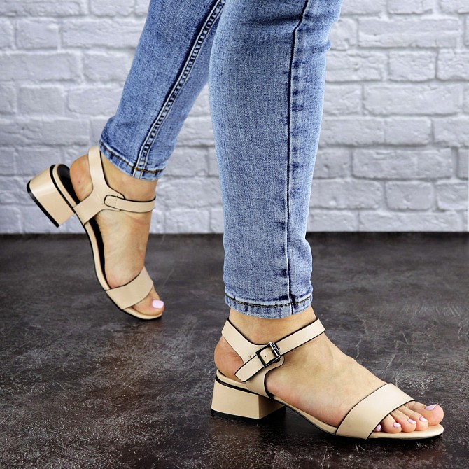Женские босоножки Fashion Waco 1839 38 размер 24,5 см Бежевый Киев - изображение 1