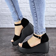 Женские босоножки замшевые Fashion Zany 1841 39 размер 24,5 см Бежевый Киев