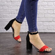 Женские босоножки на каблуке Fashion Loopy 1539 36 размер 23,5 см Черный Киев
