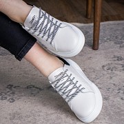 Женские кожаные кроссовки Fashion Chewy 1705 37 размер 24 см Белый Киев