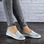 Женские кожаные слиперы Fashion Tweety 1783 37 размер 23,5 см Серебро Киев
