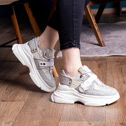 Женские кроссовки Fashion Dorky 1707 39 размер 24,5 см Серебро Киев