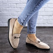 Женские мокасины Fashion Fido 1984 39 размер 25 см Бежевый Киев