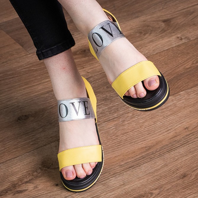 Женские сандалии Fashion Luna 1799 38 размер 24,5 см Желтый Киев - изображение 1