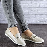 Женские слиперы Fashion Jeffy 1754 40 размер 25,5 см Бежевый Киев