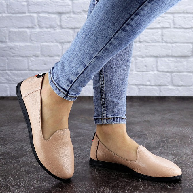 Женские слиперы кожаные Fashion Fletcher 1954 36 размер 23,5 см Бежевый Киев - изображение 1