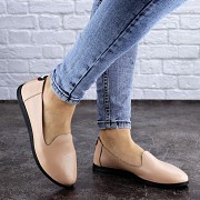 Женские слиперы кожаные Fashion Fletcher 1954 37 размер 24 см Бежевый Киев