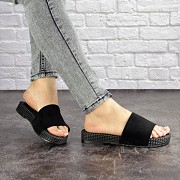 Женские шлепки Fashion Twix 1684 36 размер 23 см Черный Киев