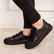 Кеды женские Fashion Nancy 3007 37 размер 24 см Черный Киев