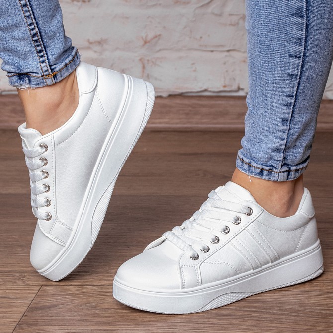 Кеды женские Fashion Vesuvian 3111 37 размер 23 см Белый Киев - изображение 1