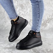 Кеды женские зимние Fashion Rover 2235 38 размер 24 см Черный Киев