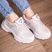 Кроссовки женские Fashion Alex 2977 37 размер 24 см Бежевый Киев