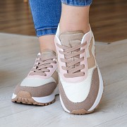 Кроссовки женские Fashion Essi 3157 37 размер 24 см Бежевый Киев