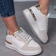 Кроссовки женские Fashion Highness 3536 40 размер 25 см Бежевый Киев