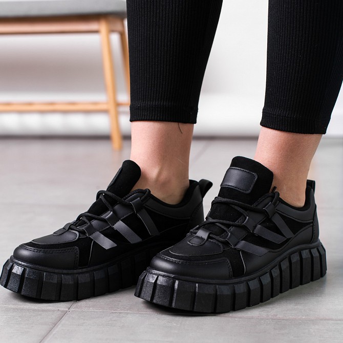 Кроссовки женские Fashion Patch 3545 37 размер 23,5 см Черный Київ - изображение 1