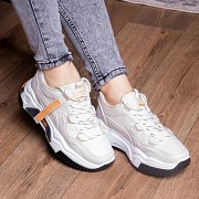 Кроссовки женские Fashion Valentine 2419 36 размер 22,5 см Бежевый Київ