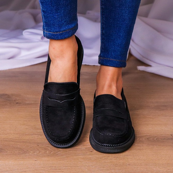 Лоферы женские Fashion 3235 40 размер 25,5 см Черный Київ - изображение 1