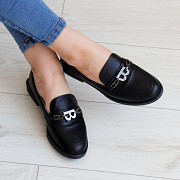 Лоферы женские Fashion Elisha 3160 40 размер 25,5 см Черный Київ