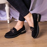Лоферы женские Fashion Jin 3276 40 размер 25,5 см Черный Киев