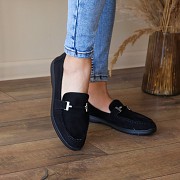 Лоферы женские Fashion Lot 3163 39 размер 25 см Черный Киев