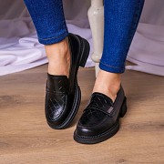 Лоферы женские Fashion Merlin 3280 39 размер 25 см Черный Киев