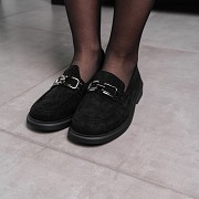 Лоферы женские Fashion Ollie 3586 36 размер 23,5 см Черный Киев