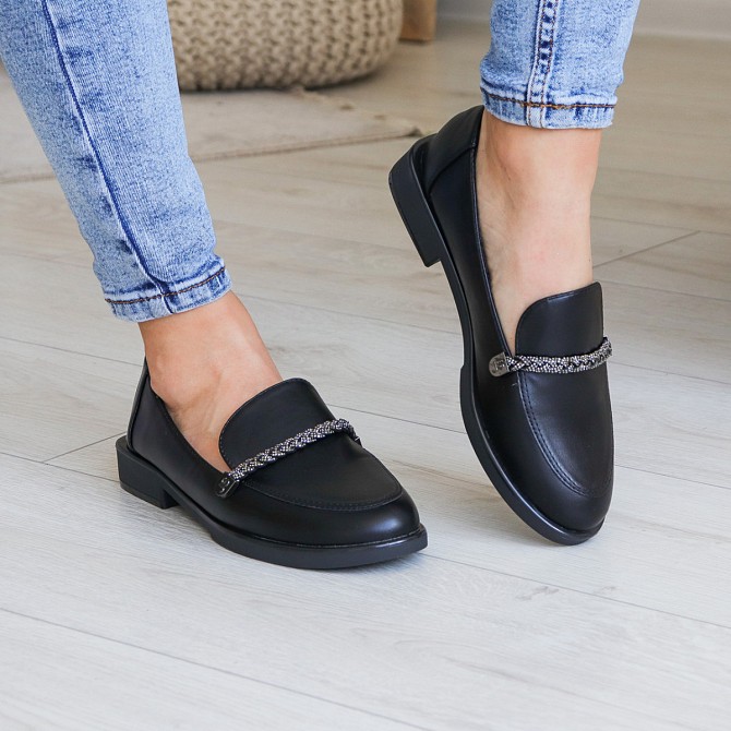 Лоферы женские Fashion Pavic 3185 38 размер 24,5 см Черный Киев - изображение 1