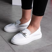 Лоферы женские Fashion Simba 3544 39 размер 25 см Белый Київ