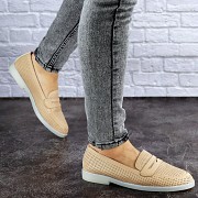 Мокасины женские Fashion Diana 1875 40 размер 25,5 см Бежевый Київ