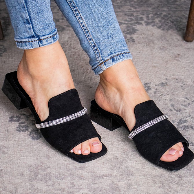 Мюли женские Fashion Aaliyah 2723 38 размер 24,5 см Черный Киев - изображение 1