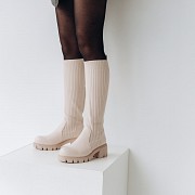 Сапоги женские Fashion Alia 3297 36 размер 23,5 см Бежевый Киев