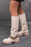 Сапоги женские Fashion Deputy 3365 41 размер 26 см Бежевый Киев