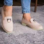 Слиперы женские Fashion Muffin 1871 37 размер 24 см Бежевый Киев
