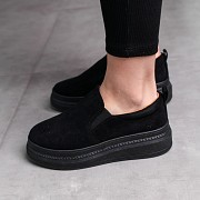 Слипоны женские Fashion Dagdan 3211 36 размер 23 см Черный Киев