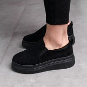 Слипоны женские Fashion Dagdan 3211 38 размер 24 см Черный Киев