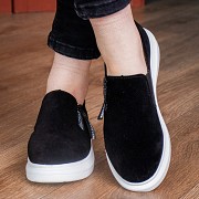 Слипоны женские Fashion Lady 2949 38 размер 24 см Черный Киев