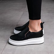 Слипоны женские Fashion Siege 3186 38 размер 24,5 см Черный Киев
