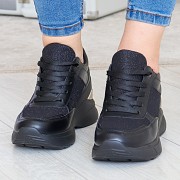 Сникеры женские Fashion Aysha 3227 39 размер 25 см Черный Киев