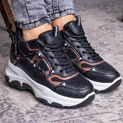 Сникеры женские Fashion Bootie 2527 38 размер 23 см Черный Киев